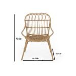 Natural Rattan Outdoor Chair | Modern Garden & Patio Chair - CHOTCH-H22 - Image 11