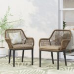 Modern Outdoor Rope Dining Chair Set – Set of 2 - CHOTCH-H27