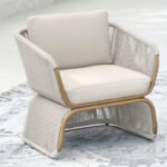Luxury Outdoor Rope Lounge Chair | Contemporary Garden Accent Chair - CHOTCH-H31 - Image 3