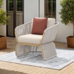 Luxury Outdoor Rope Lounge Chair | Contemporary Garden Accent Chair - CHOTCH-H31