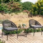 Modern Outdoor Rope Seating Set – 2 Chairs & Side Table - CHOTS-H11