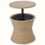 Outdoor Rattan Bistro Set with Ottomans | 2 Chairs & Fire Pit Table - CHOTS-H15 - Image 7