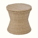 Outdoor Rattan Bistro Set with Ottomans | 2 Chairs & Fire Pit Table - CHOTS-H15 - Image 6