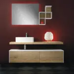 Modern bathroom unit 100x47cm – White x Wood CHBS0401